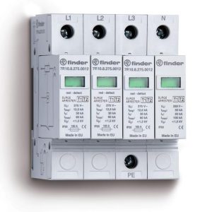 Устройство защиты от импульсных перенапряжений УЗИП тип 1 (4 варистора) модульный 70мм IP20 FINDER 7P1582751012