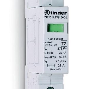 Устройство защиты от импульсных перенапряжений УЗИП тип 2 (1 варистор) модульный 17.5мм IP20 FINDER 7P2182751020