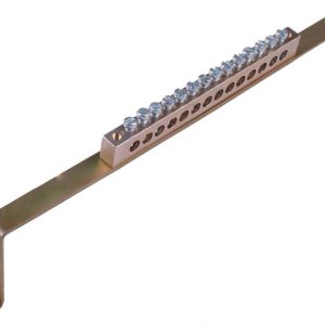 Шина "РЕ" на 20 присоединений 63А на скобе HEGEL Скоба _PE_ 63.20