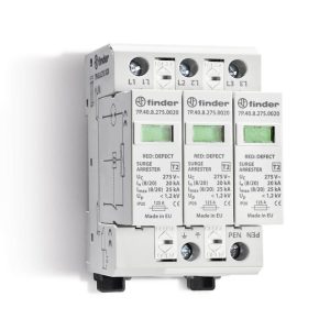 Устройство защиты от импульсных перенапряжений УЗИП тип 2 (3 варистор/разрядник) FINDER 7P4382751020