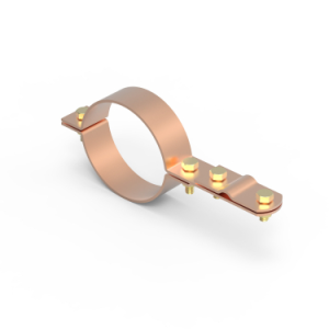 Хомут на металлические трубы диаметр 80-160мм медь