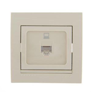Розетка компьютерная СП Deriy RJ45 крем. LEZARD 702-0303-139