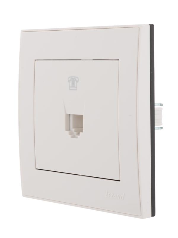 Розетка телефонная СП Rain RJ11 бел. LEZARD 703-0202-137