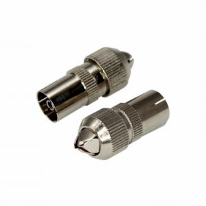 Разъем гнездо TV без пайки металл "орех" (FD-2420) Rexant 05-2032