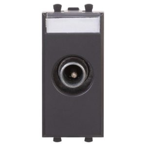 Розетка телевизионная проходная TV 1мод. Avanti "Черный матовый" модульная DKC 4412511