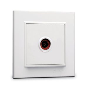 Розетка телевизионная проходная TV 1-м СП Karea IP20 6дБ бел. Makel 56001007