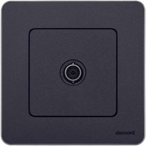 Розетка телевизионная TV Inspiria 2дБ 0-2400мГц с топологией "звезда" механизм антрацит Leg 673853