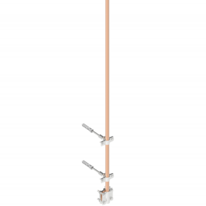 Молниеприемник с держателями 1000мм медь