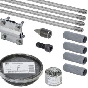 Комплект заземления верт. d16 дл.6м (4х1.5м) оцинк. сталь IEK ZKZ10-11-016-06