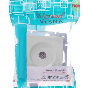 Розетка телевизионная оконечная TV 1-м СП Vesna механизм бел. LEZARD 742-0288-130