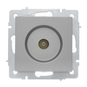 Розетка телевизионная проходная TV 1-м СП Vesna механизм платина LEZARD 742-3588-129