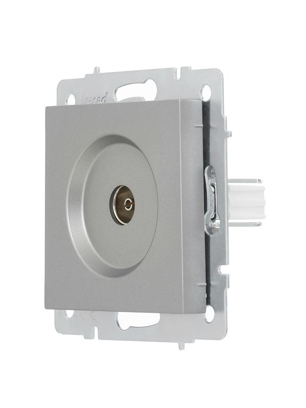 Розетка телевизионная проходная TV 1-м СП Vesna механизм платина LEZARD 742-3588-129