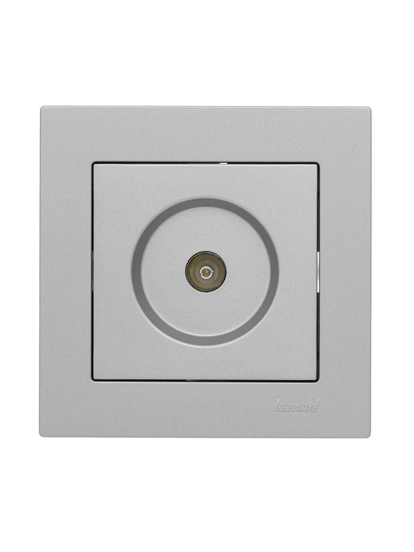 Розетка телевизионная проходная TV 1-м СП Vesna механизм платина LEZARD 742-3588-129