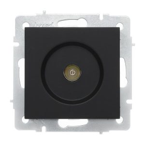 Розетка телевизионная оконечная TV 1-м СП Vesna механизм черн. бархат LEZARD 742-4288-130