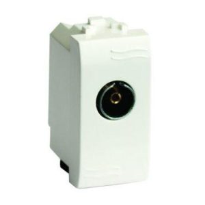 Розетка телевизионная проходная TV 1-м СП 1мод. Brava сл. кость DKC 75581S