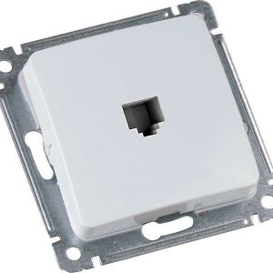 Розетка телефонная СП механизм бел. HEGEL РСТ-400