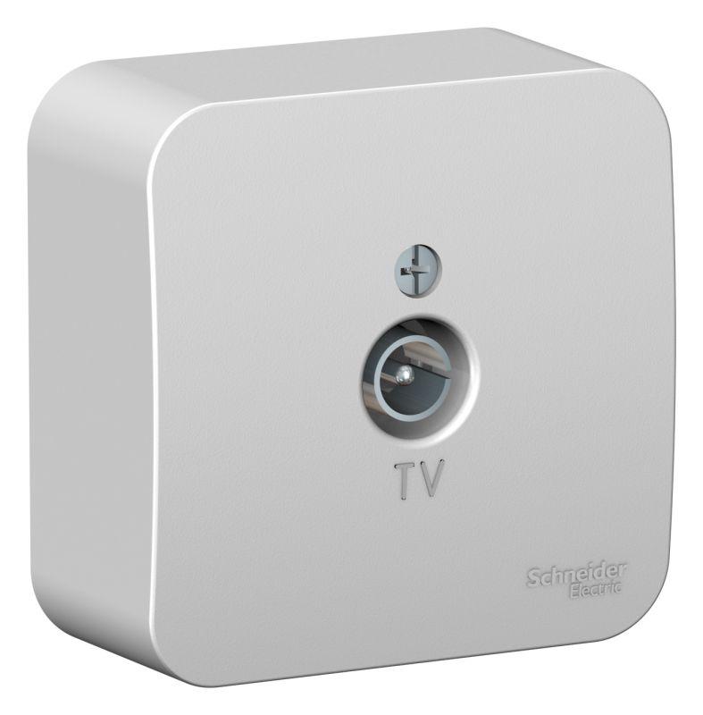 Розетка телевизионная TV ОП Blanca коннектор с изолир. пластиной алюм. SE BLNTA000013