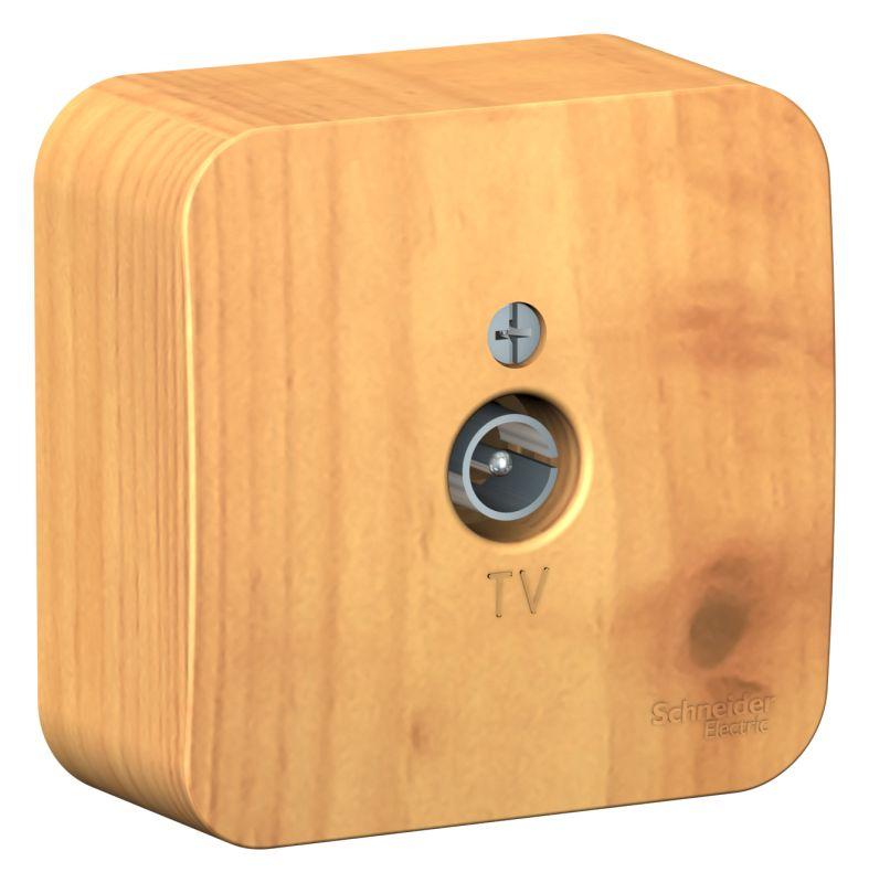 Розетка телевизионная TV ОП Blanca коннектор с изолир. пластиной ясень SE BLNTA000015