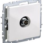 Розетка телевизионная оконечная TV СП Brite РТВ11-0-БрБ механизм бел. IEK BR-A10-O-K01
