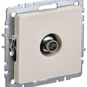 Розетка телевизионная оконечная TV СП Brite РТВ11-0-БрКр механизм беж. IEK BR-A10-O-K10