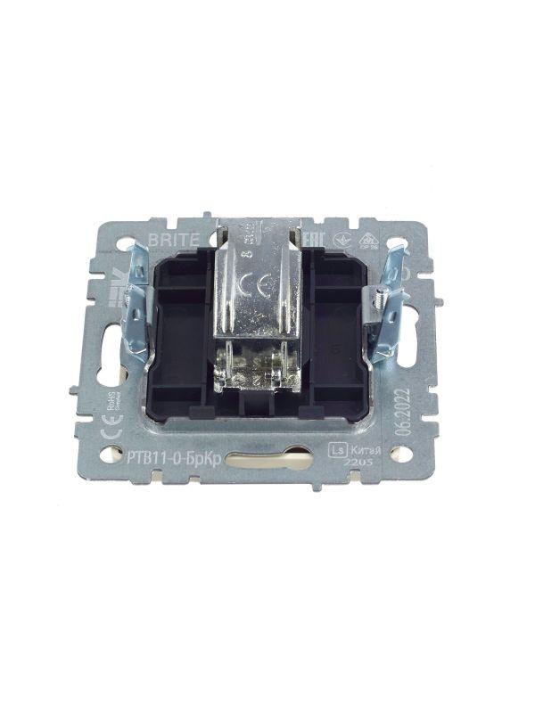 Розетка телевизионная оконечная TV СП Brite РТВ11-0-БрКр механизм беж. IEK BR-A10-O-K10