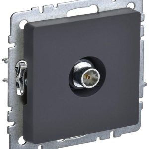 Розетка телевизионная оконечная TV СП Brite РТВ11-0-БрГ механизм графит IEK BR-A10-O-K53