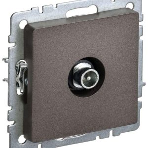 Розетка телевизионная проходная TV СП Brite РТВ10-0-БрТБ механизм бронза IEK BR-A10-P-K45