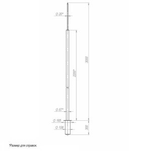 Молниеотвод 3м-К165/108 оцинк. + порошк. окраска Пересвет 00-004803