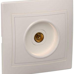 Розетка телевизионная TV 1-м СП Кварта РТВ10-ККм IP20 крем. IEK EAK10-K33-DM