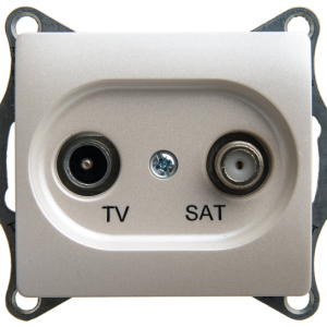 Розетка телевизионная оконечная TV/SAT Glossa 1дБ механизм перламутр SE GSL000697