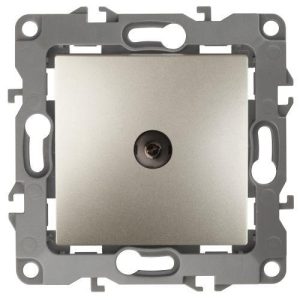 Розетка телевизионная проходная TV Эра12 12-3102-04 IP20 шампань Эра Б0027434