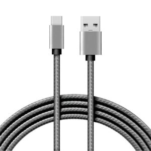 Кабель USB-Type-C 3А 1м графит нейлон Rexant 18-1896