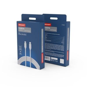 Кабель Type-C-Lightning 2А 1м бел. ПВХ Rexant 18-1898