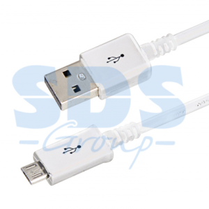 Кабель USB microUSB длинный штекер 1м бел. Rexant 18-4269-20