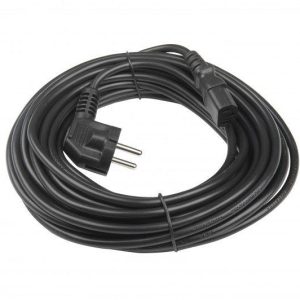 Кабель питания компьютера PWC-IEC13-SHM-10-BK (Schuko+C13) (3х1.00) 10А угловая вилка 10м Hyperline 39343