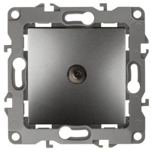 Розетка телевизионная проходная TV Эра12 12-3102-12 IP20 графит Эра Б0027437