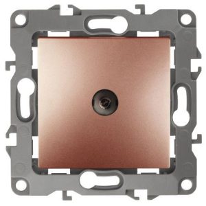 Розетка телевизионная проходная TV Эра12 12-3102-14 IP20 медь Эра Б0027439