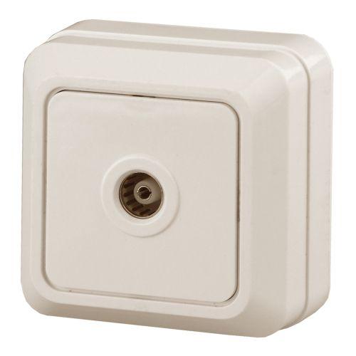 Розетка телевизионная одиночная TV ОП Quadro 2-301-02 IP20 сл. кость Intro Б0027659