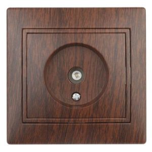 Розетка телевизионная одиночная TV СП Plano 1-301-10 IP20 венге Intro Б0030080
