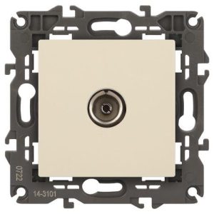 Розетка телевизионная одиночная TV 1мод. Elegance 14-3101-02 IP20 сл. кость Эра Б0034291