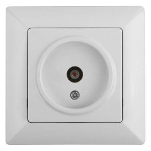 Розетка телевизионная одиночная TV 1-м СП Solo 4-301-01 бел. Intro Б0043368