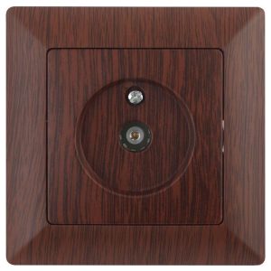 Розетка телевизионная одиночная TV 1-м СП Solo 4-301-10 венге Intro Б0043373
