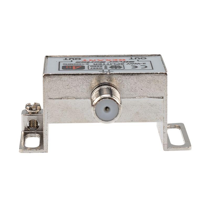 Делитель ТВ "краб" х2+3шт F "BOX" 5-1000 МГц "Silver" Rexant 05-6101