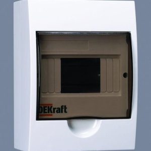 Корпус навесной ЩРН-П-6 20х15х10 6мод. IP41 пластик. DEKraft 31009DEK
