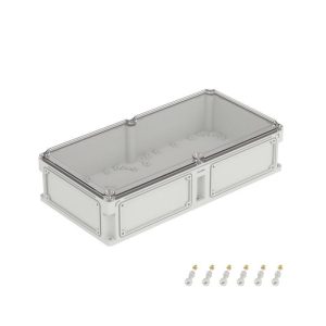 Корпус 600х300х146мм IP67 с прозр. крышкой 21мм с фланцами пластик. DKC 563211