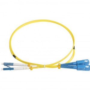 Патч-корд FC-D2-9-LC/UR-SC/UR-H-1M-LSZH-YL волоконно-оптический (шнур) SM 9/125 (OS2) LC/UPC-SC/UPC duplex LSZH 1м Hyperline 28387