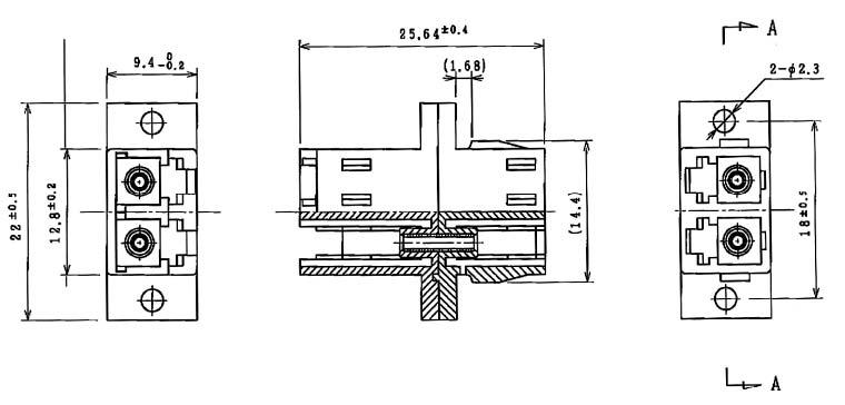 Соединитель проходной DLC-DLC-MM LC-LC duplex MM (SC Adapter Simplex dimension) пластик. Cabeus 7133c