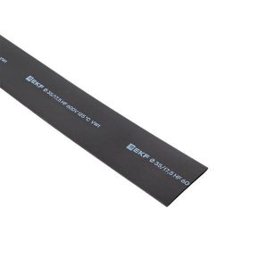 Трубка термоусадочная ТУТ нг 35/17.5 черн. 1м (уп.25м) PROxima EKF tut-35-b-1m