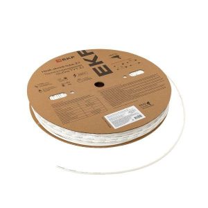 Трубка термоусадочная ТУТ нг 4/2 бел. (уп.200м) EKF tut-4-w