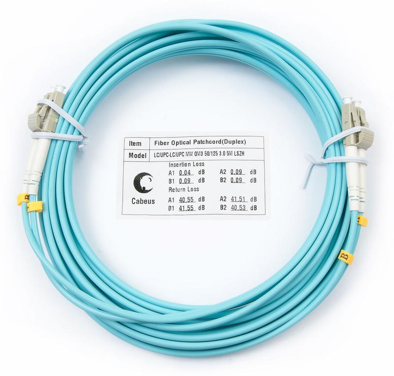 Шнур оптический FOP-50-LC-LC-5м duplex LC-LC 50/125мм OM3 5м LSZH Cabeus 7340c